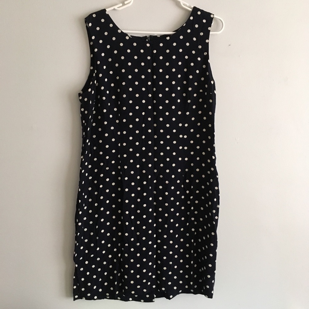 Depeche Mode Navy polka dot dress 12 vintage